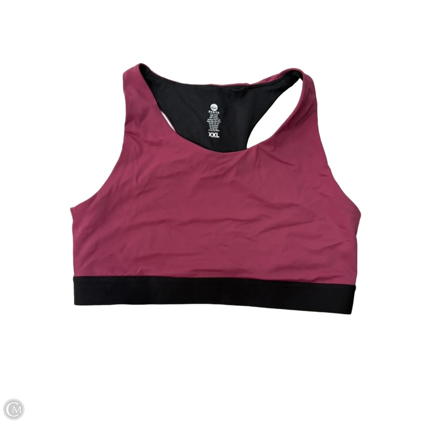 Athletic Bra By Senita In Black & Pink, Size: Xxl