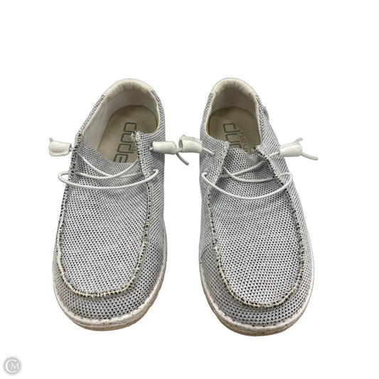 Shoes Sneakers By Hey Dude In Grey & White, Size: 10