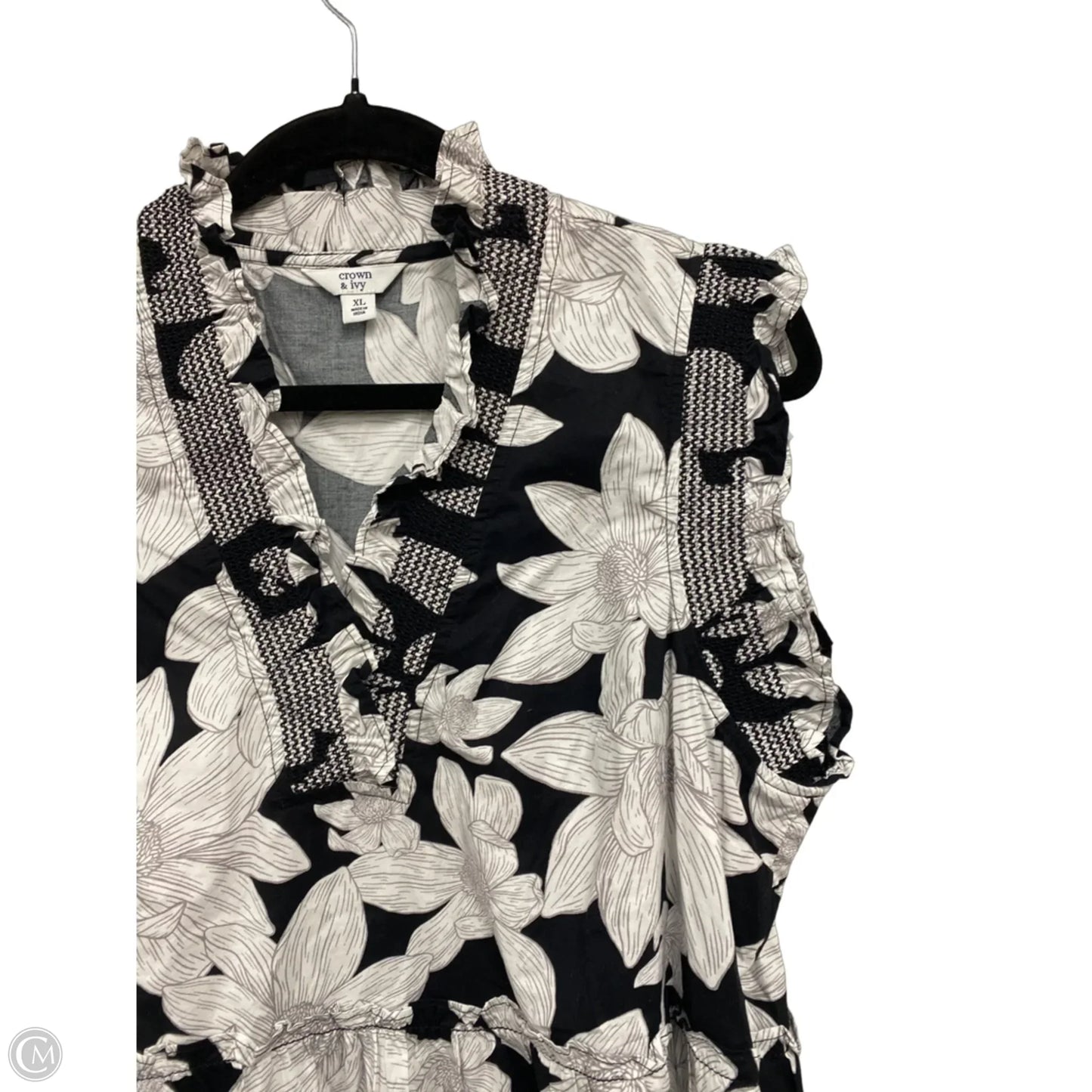 Dress Casual Midi By Crown And Ivy In Black & White, Size: Xl