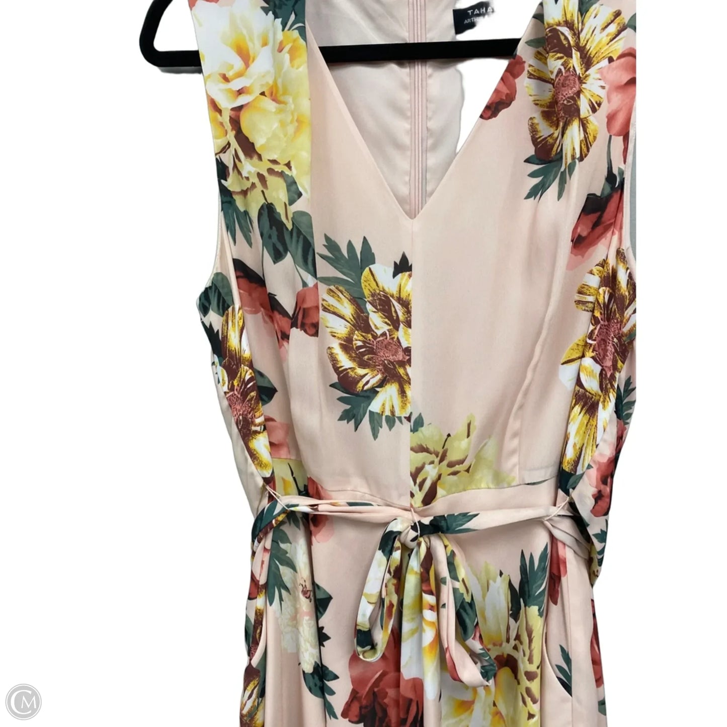 Dress Casual Midi By Tahari In Green & Pink, Size: 16