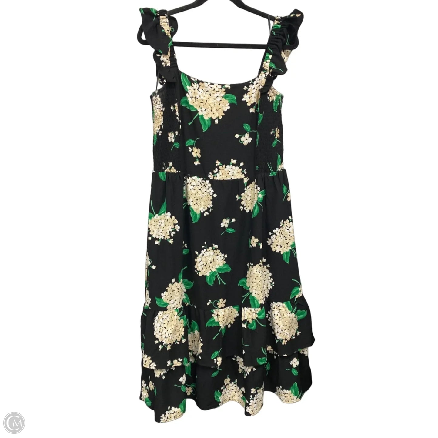 Dress Casual Midi By Draper James In Black & Cream, Size: L