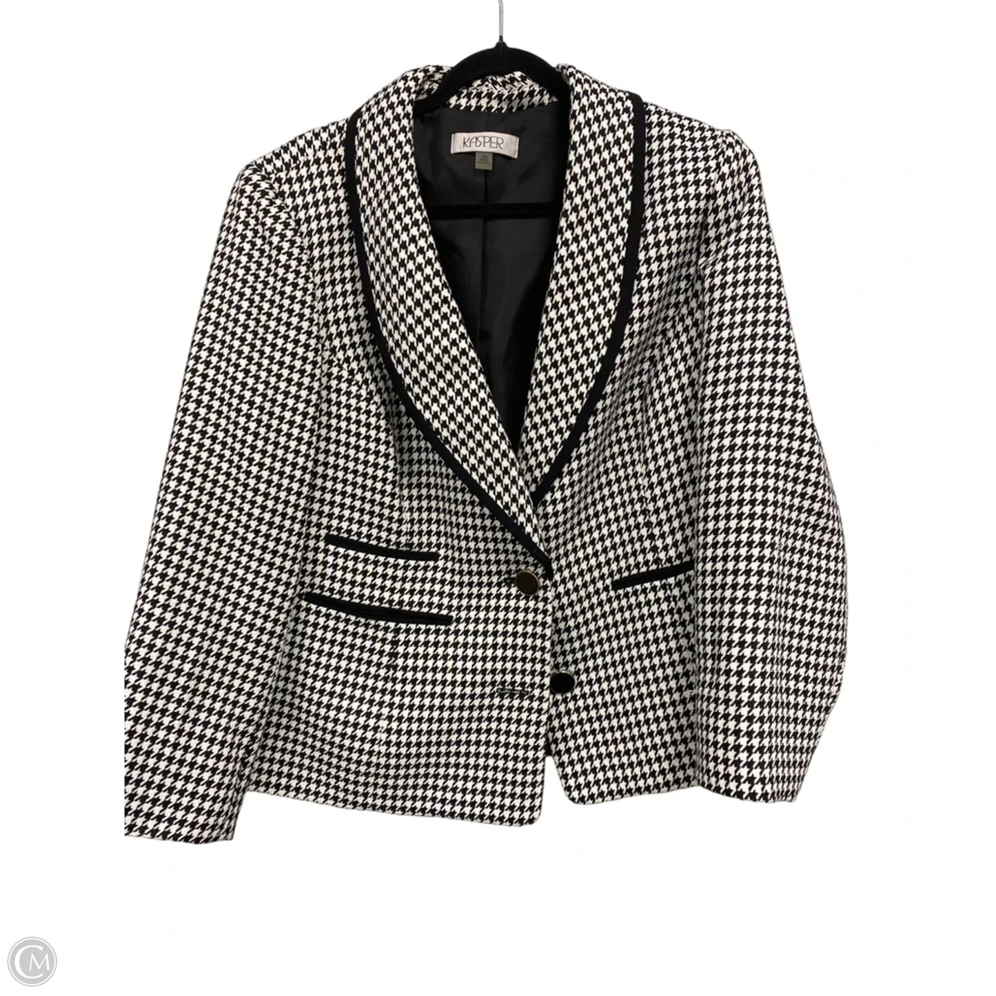 Blazer By Kasper In Black & White, Size: 18