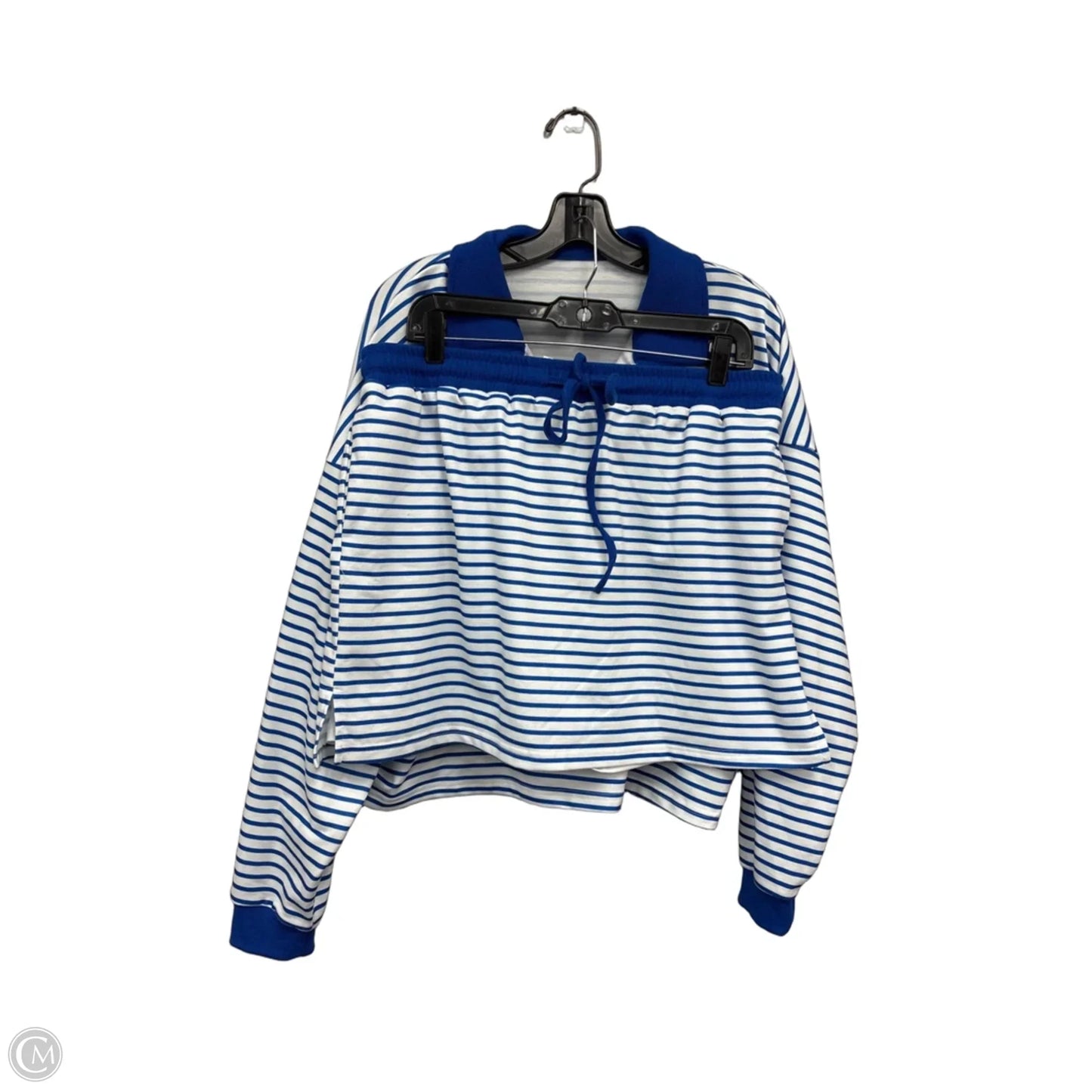 Skirt Set 2pc By Clothes Mentor In Blue & White, Size: Xl