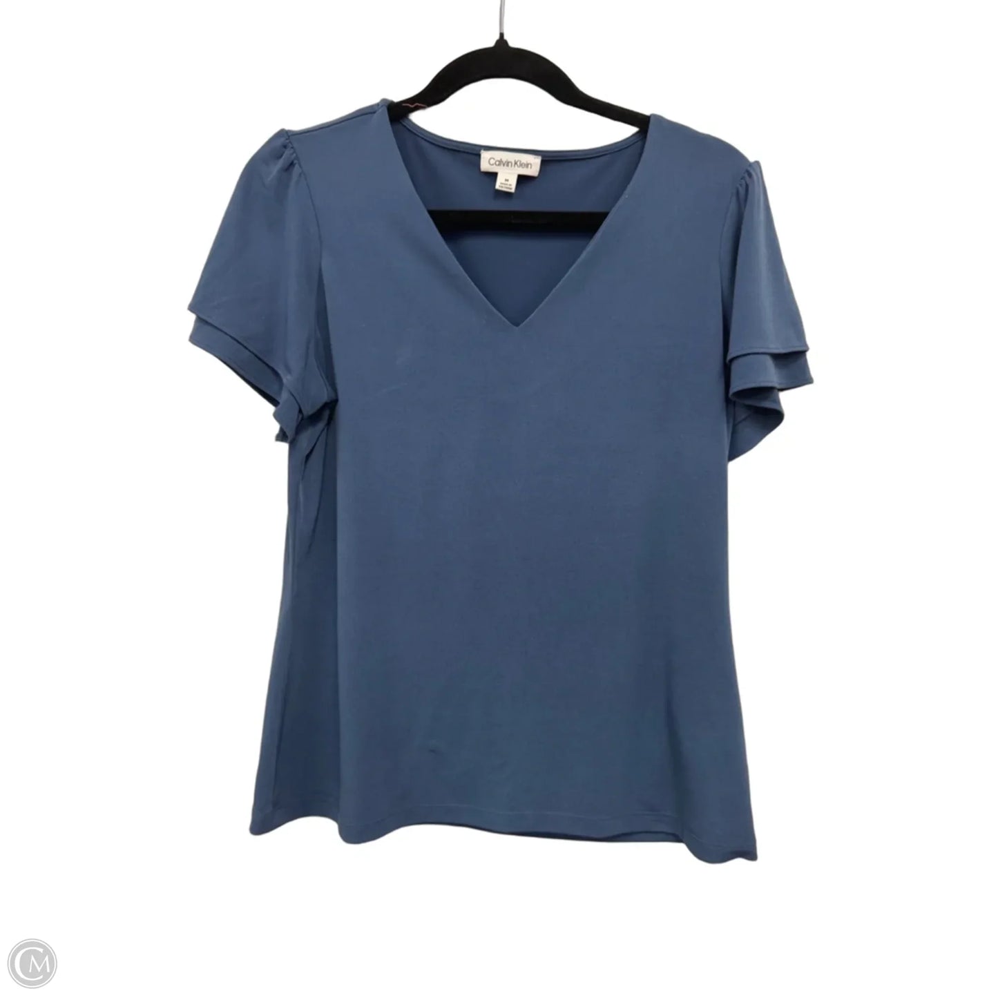 Top Short Sleeve By Calvin Klein In Teal, Size: M