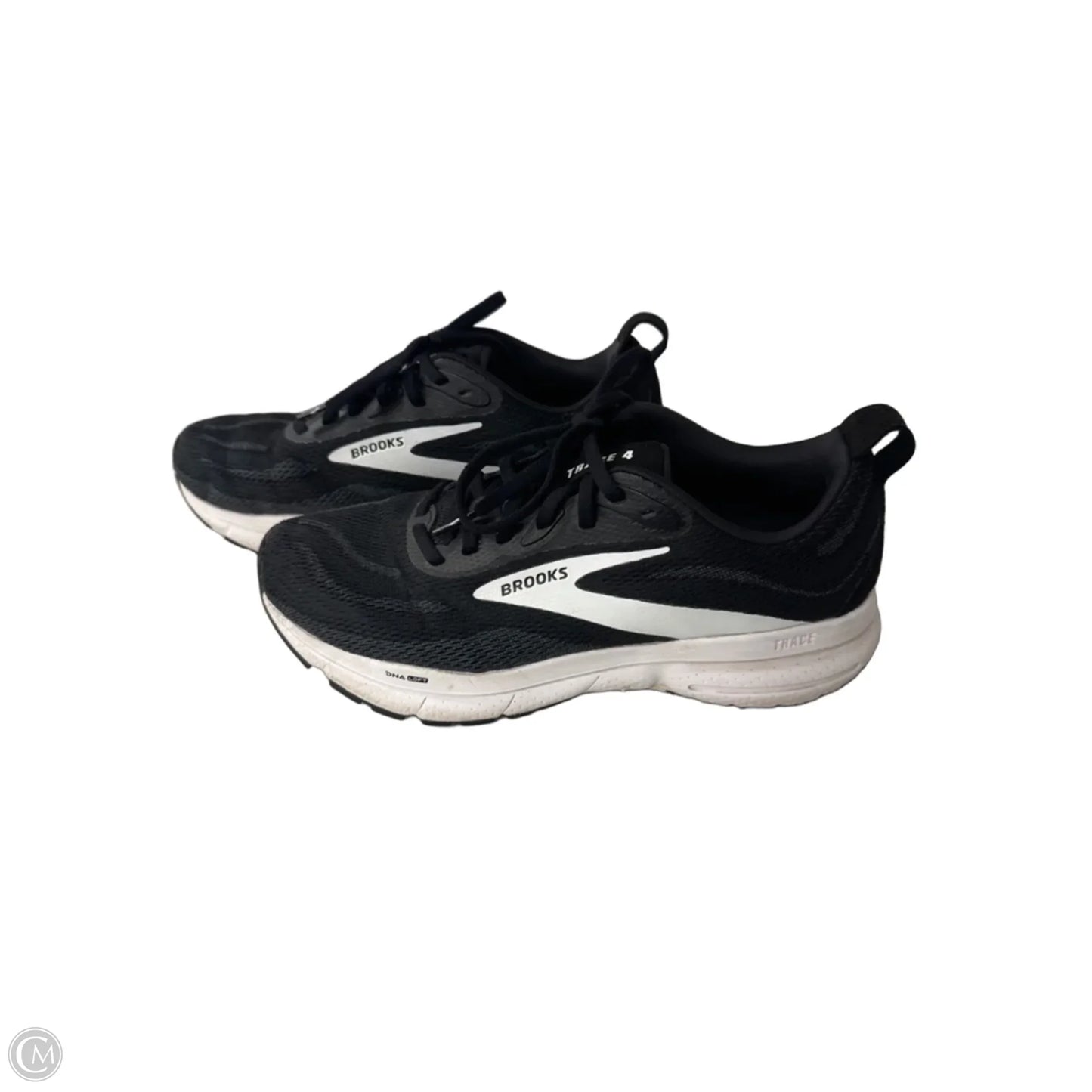 Shoes Athletic By Brooks In Black & White, Size: 7.5