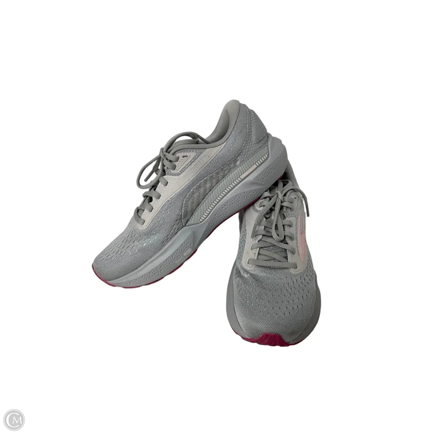 Shoes Athletic By Brooks In Grey & Pink, Size: 9