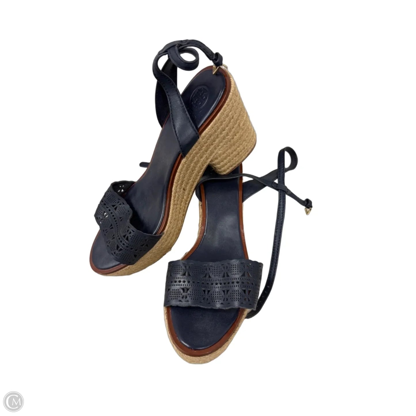 Sandals Designer By Tory Burch In Navy, Size: 11