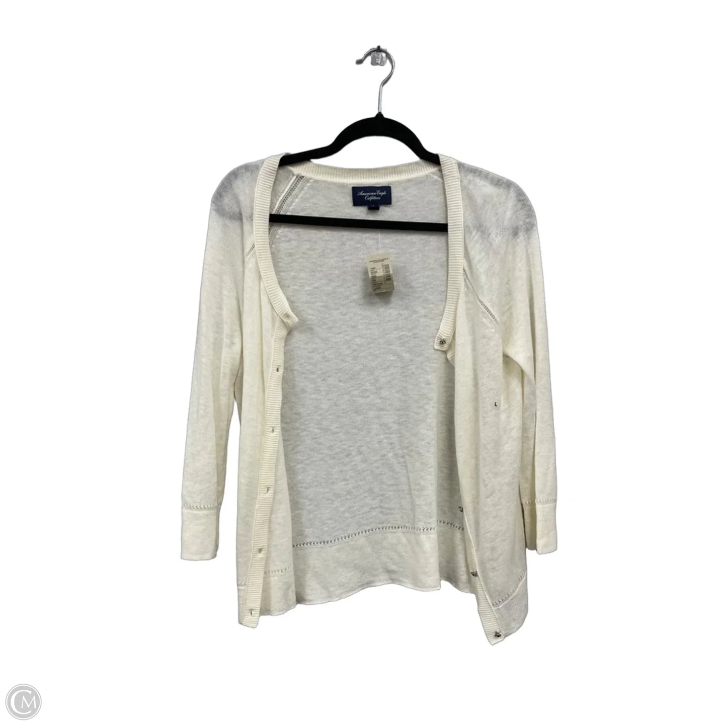 Cardigan By American Eagle In Cream, Size: L