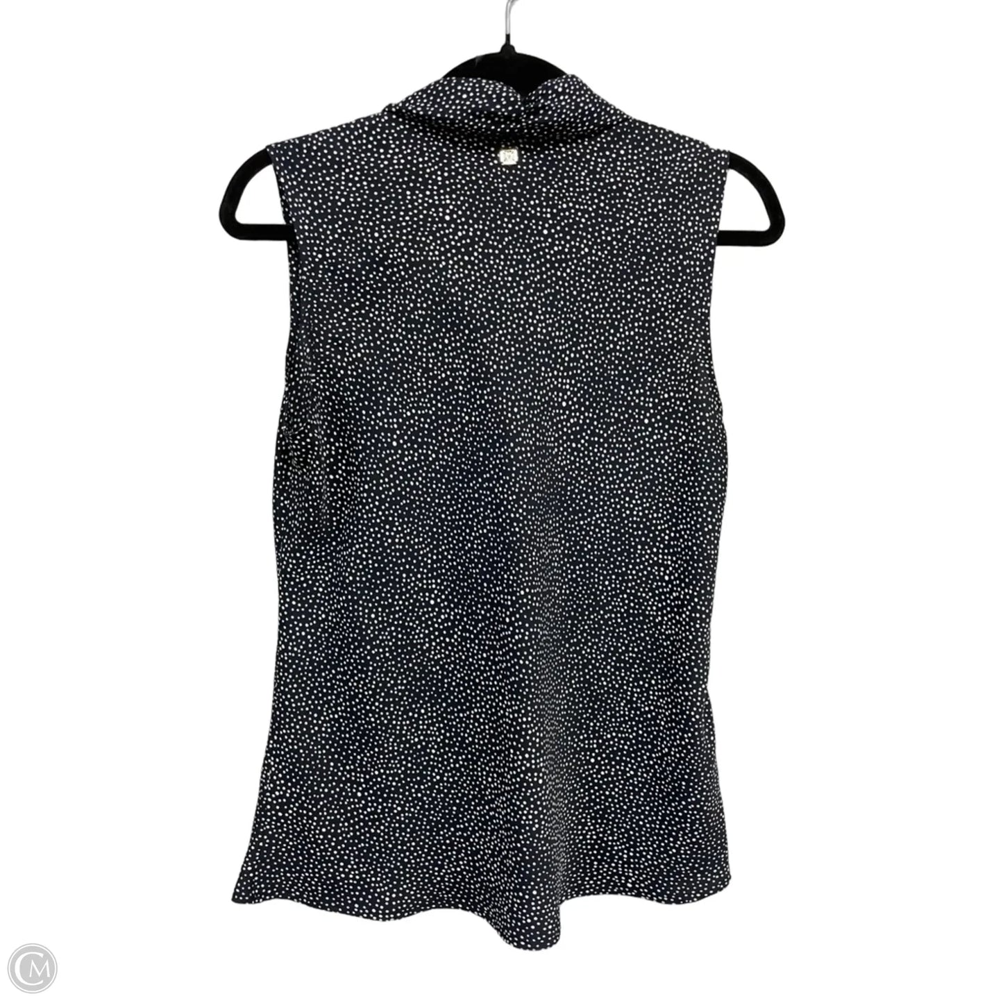 Blouse Sleeveless By Anne Klein In Black & White, Size: 10