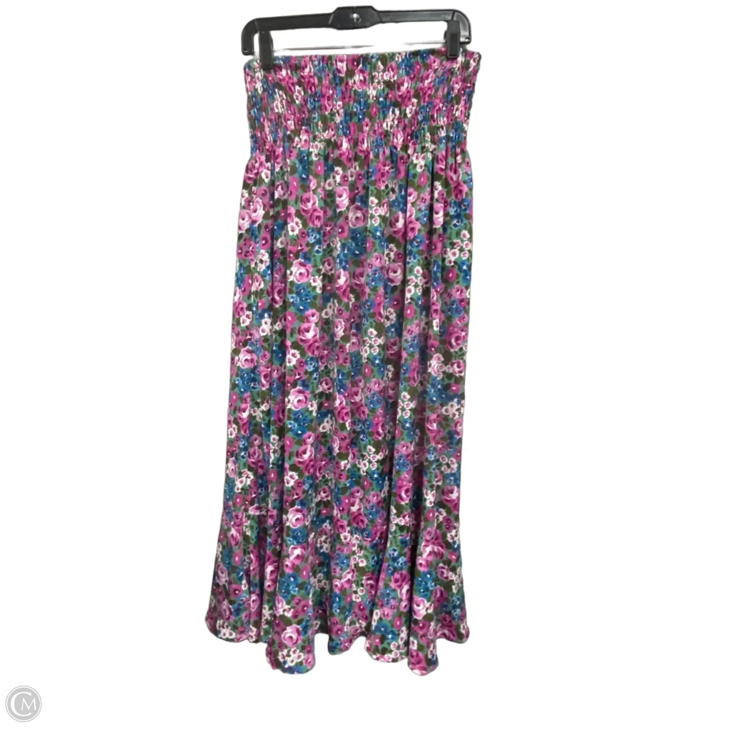Dress Casual Midi By Ee Some In Green & Pink, Size: L