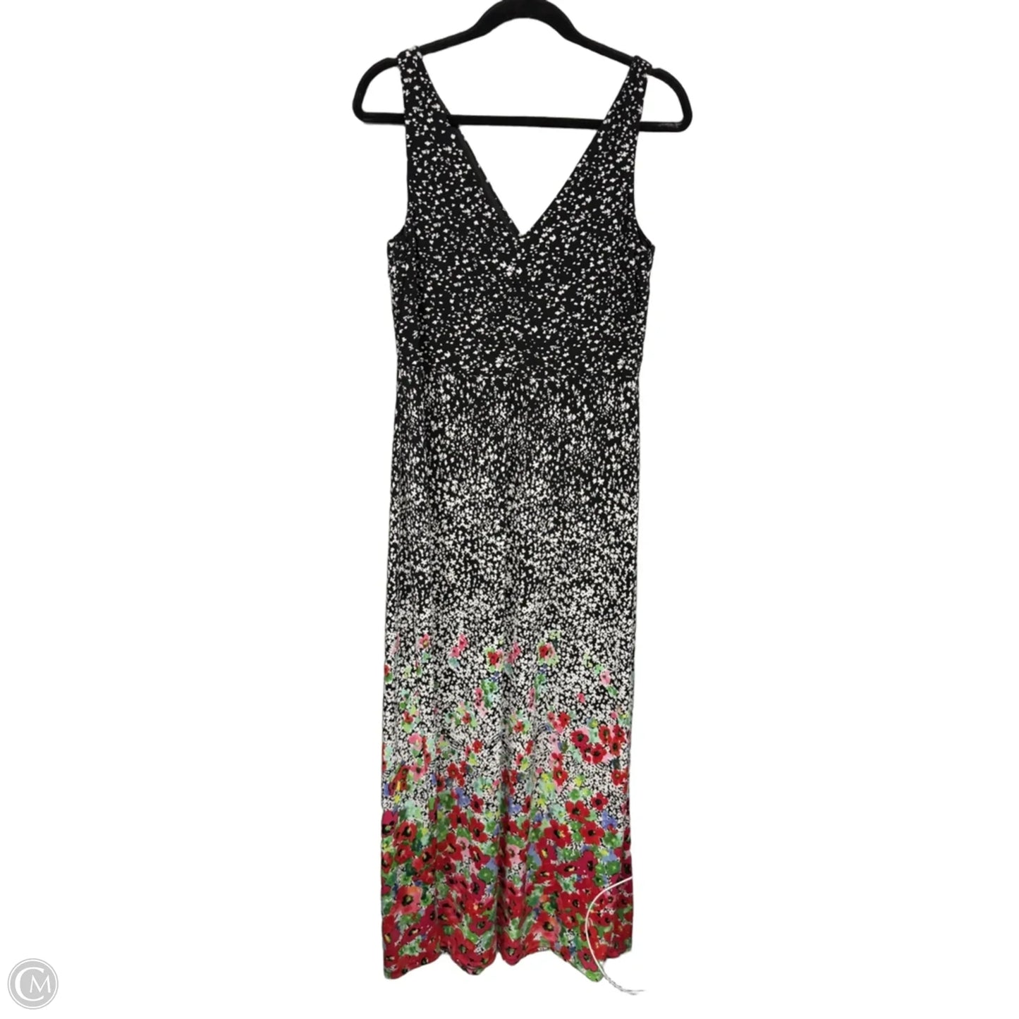 Dress Casual Maxi By Chaps In Black & Red, Size: L