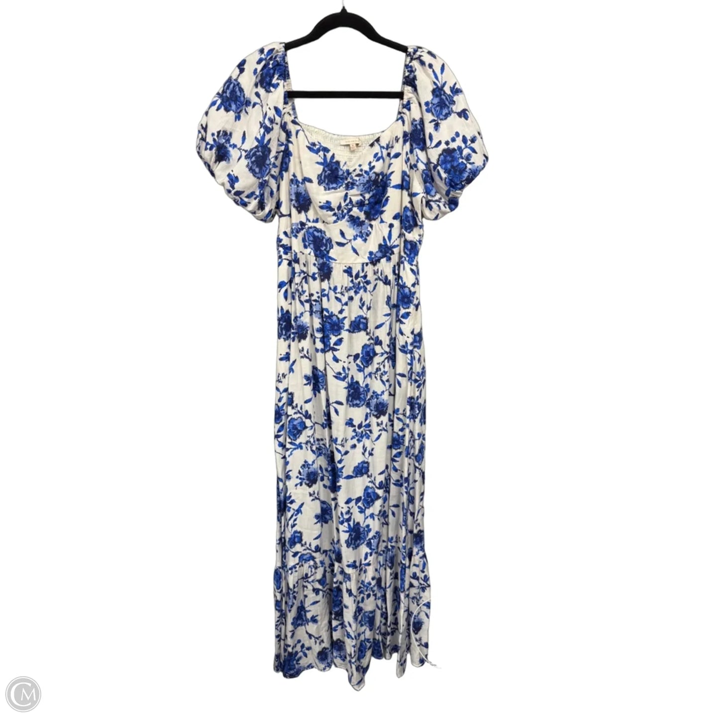 Dress Casual Maxi By Skies Are Blue In Blue & White, Size: M