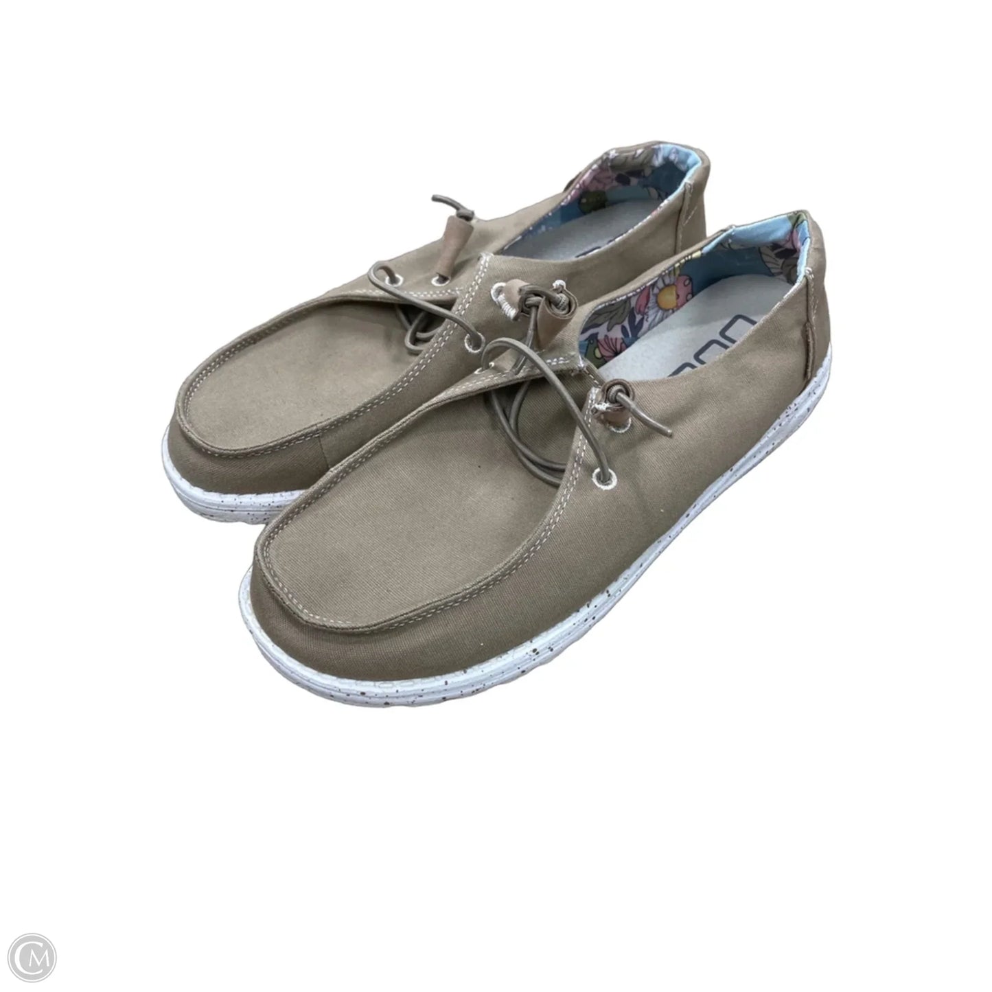 Shoes Sneakers By Hey Dude In Tan, Size: 8