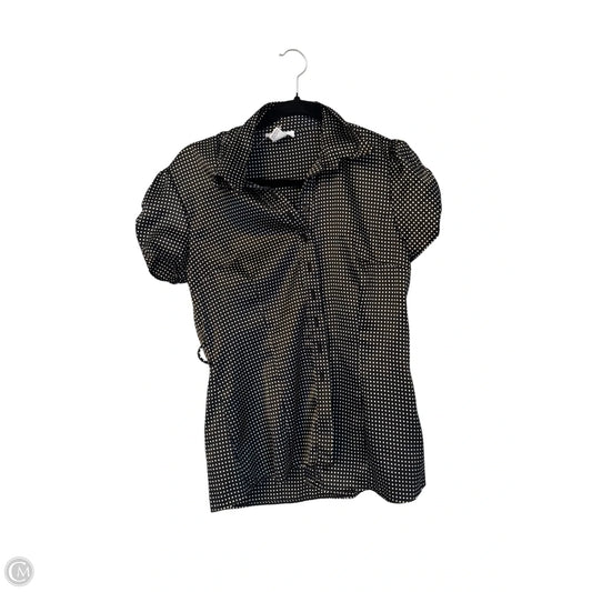 Blouse Short Sleeve By Dressbarn In Polkadot Pattern, Size: M
