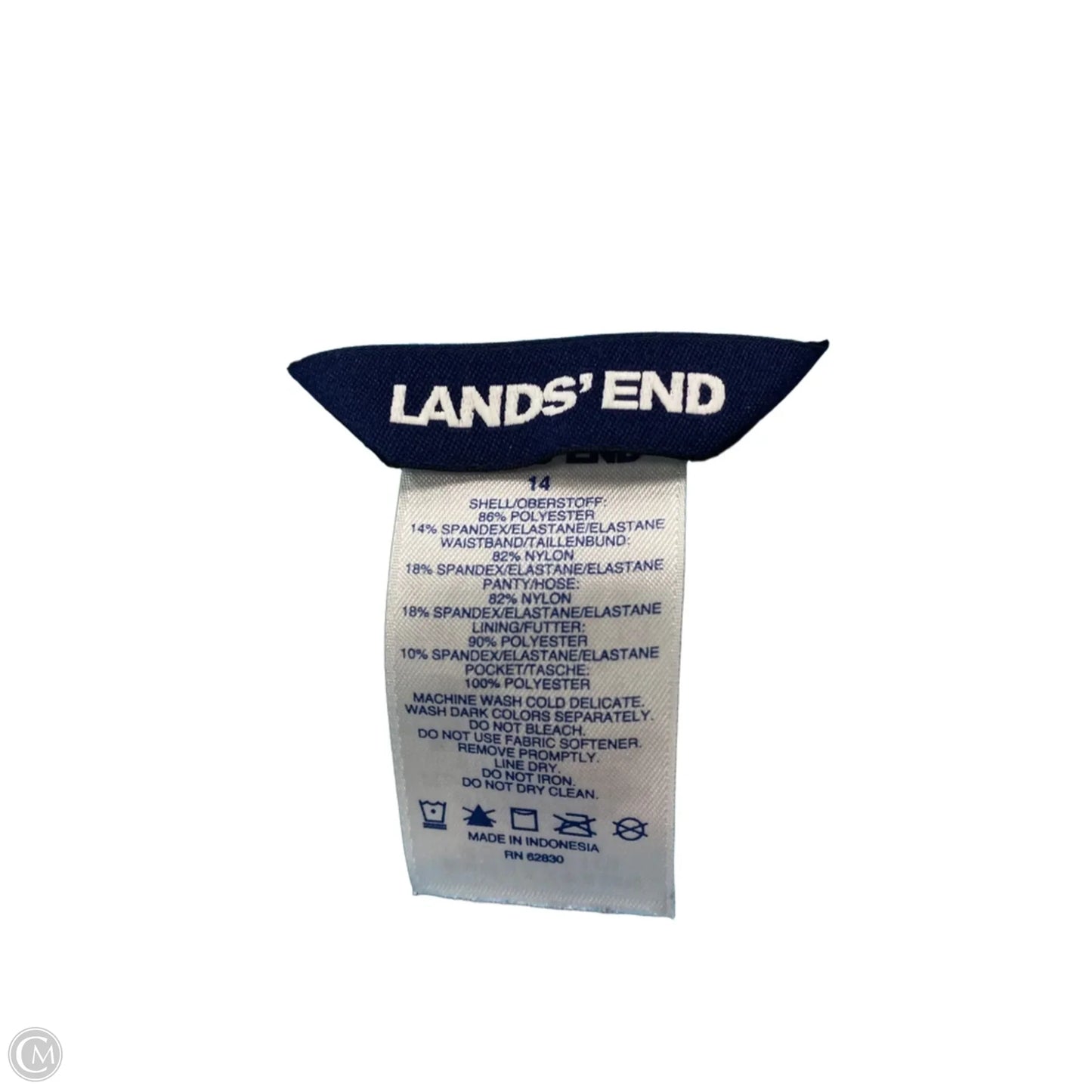 Athletic Shorts By Lands End In Blue & Green, Size: 14