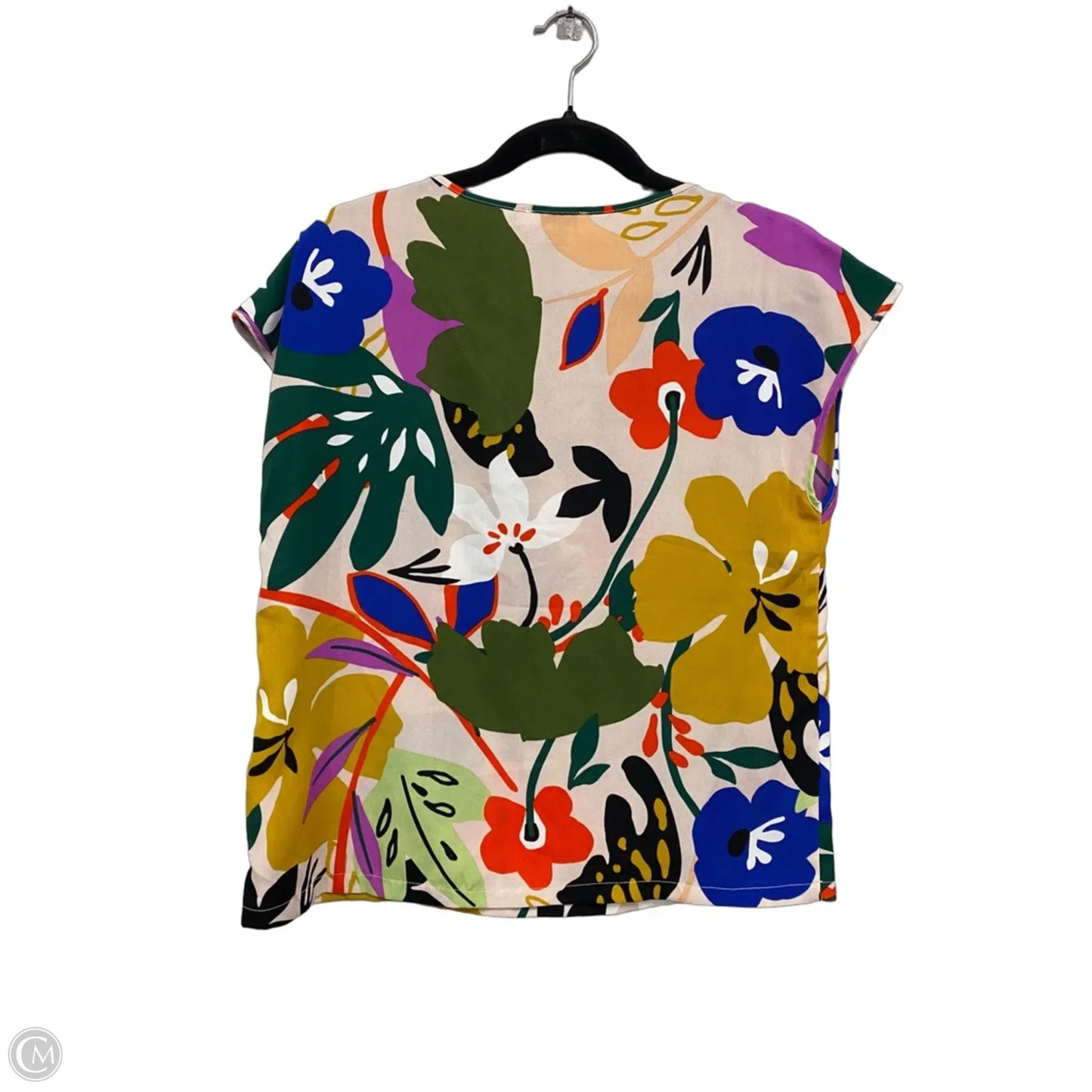 Top Short Sleeve By Lili Sidonio In Gold & Green, Size: S
