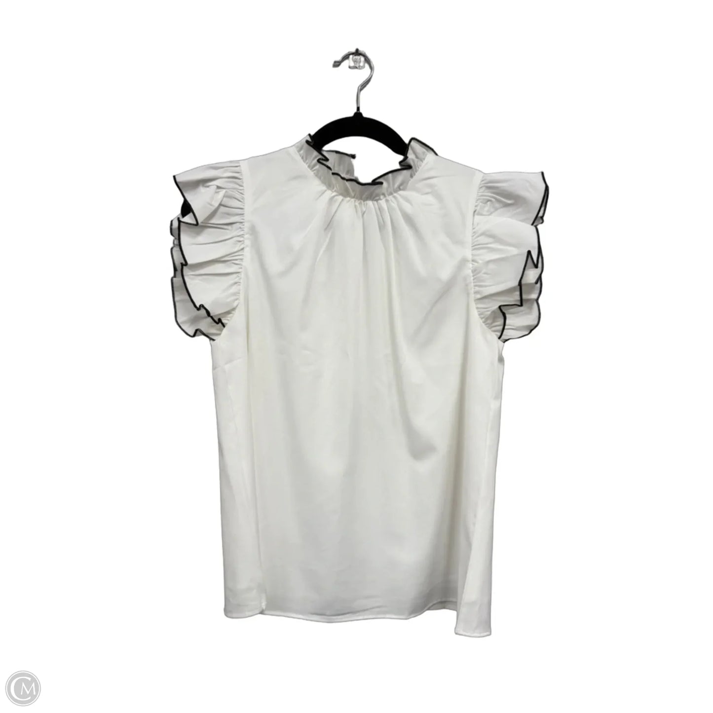 Top Short Sleeve By Tcec In Black & Cream, Size: M