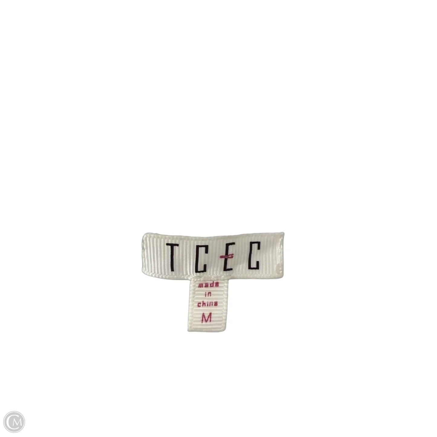 Top Short Sleeve By Tcec In Black & Cream, Size: M