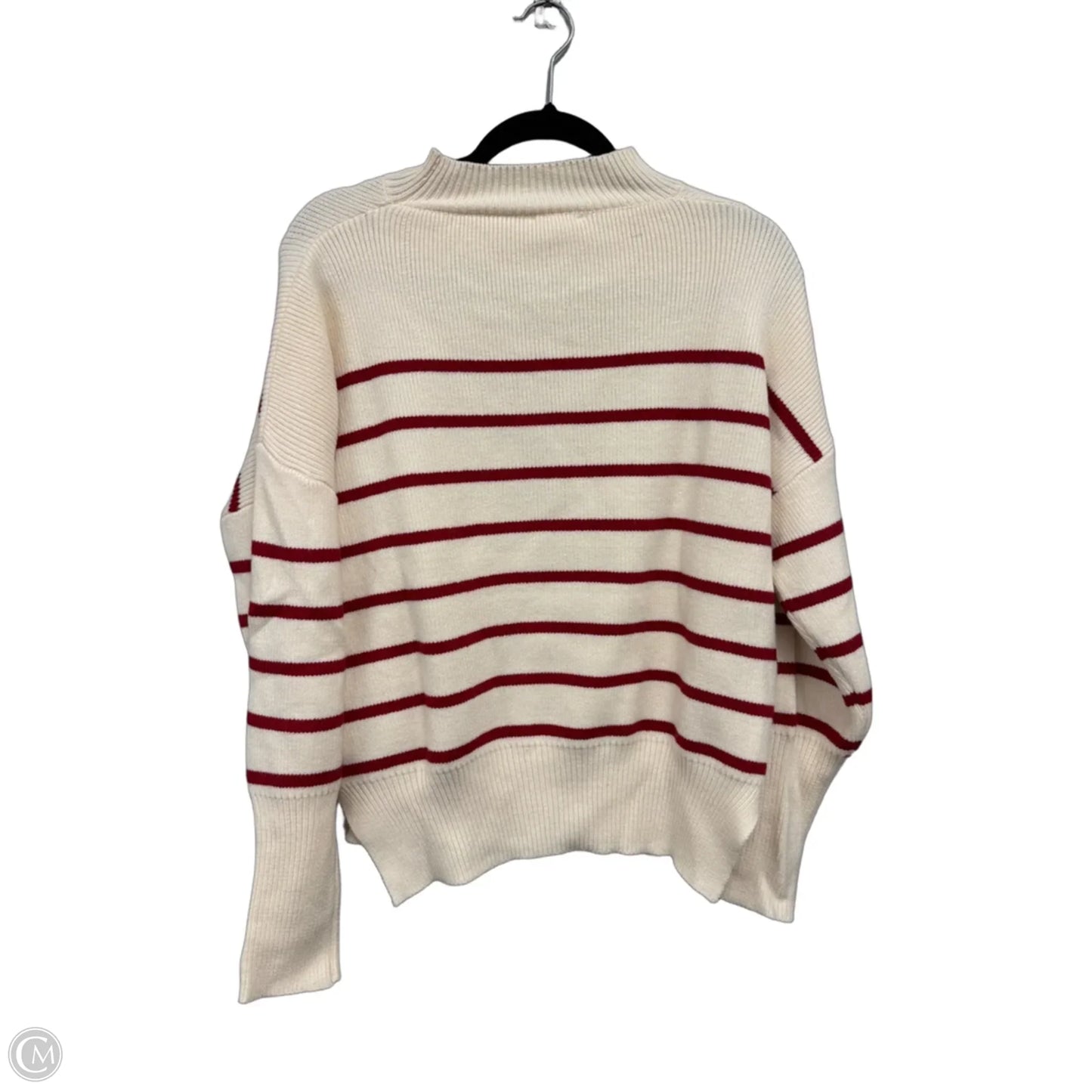 Sweater By Ee Some In Cream & Red, Size: S