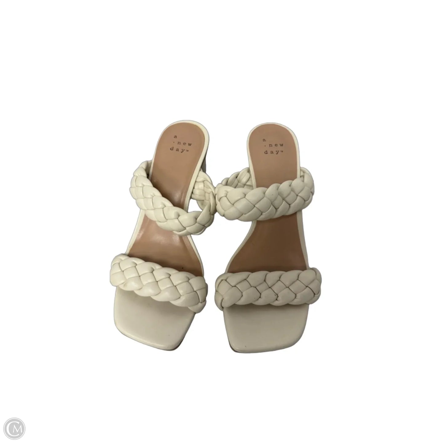 Sandals Heels Block By A New Day In Cream, Size: 6.5