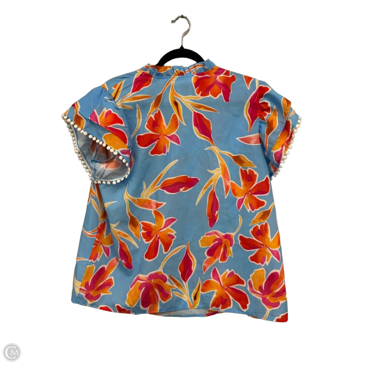 Top Short Sleeve By Clothes Mentor In Blue & Orange, Size: Xl