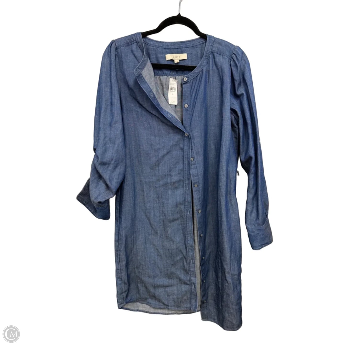 Dress Casual Midi By Loft In Blue, Size: S