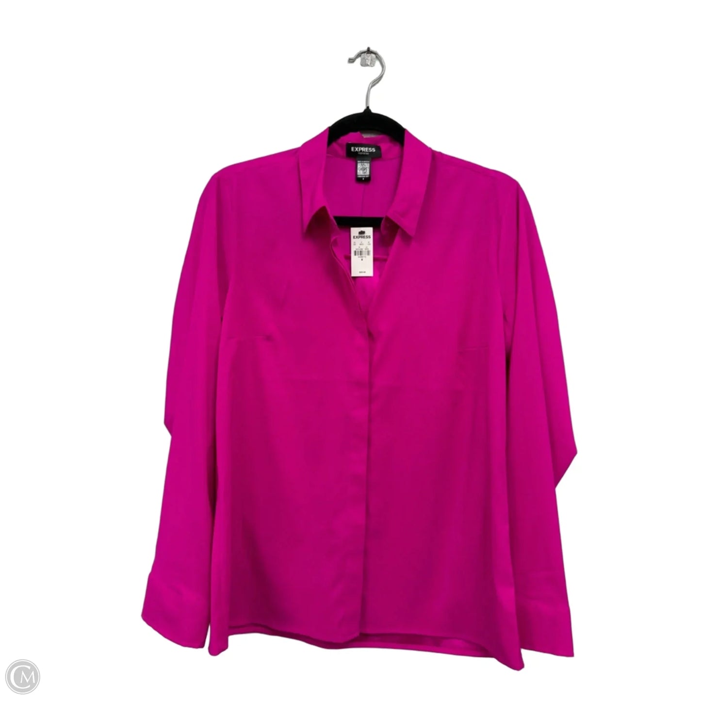 Top Long Sleeve By Express In Pink, Size: M