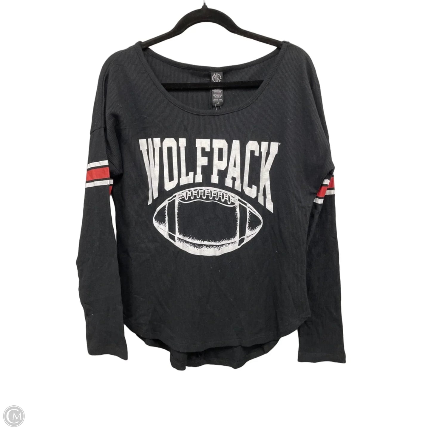 Top Long Sleeve By Clothes Mentor In Black & White, Size: L
