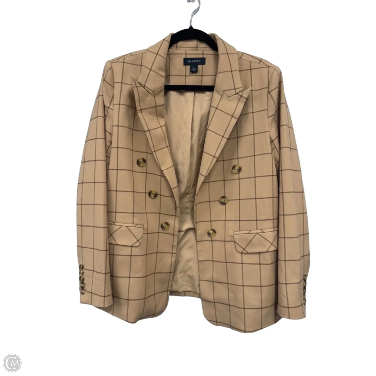 Blazer By Halogen In Brown & Tan, Size: L