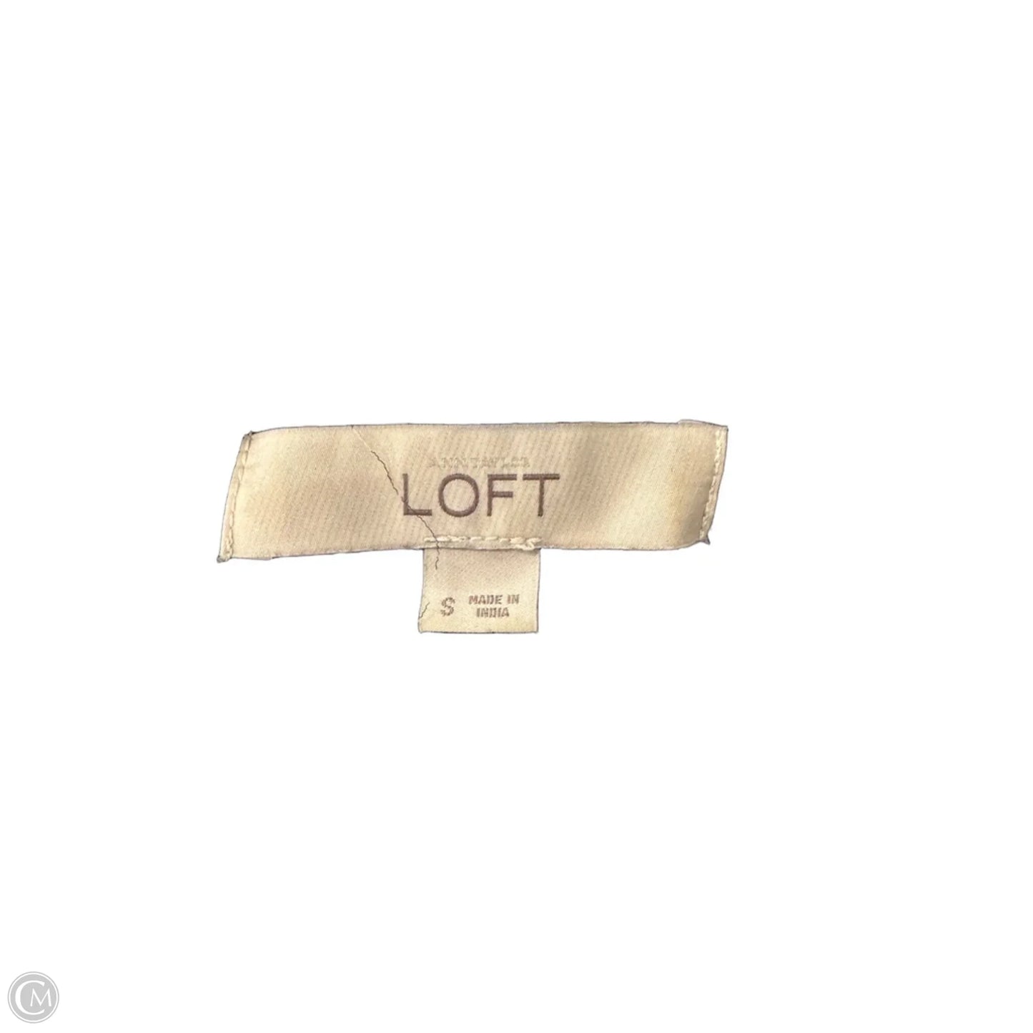 Top 3/4 Sleeve By Loft In Blue & White, Size: S