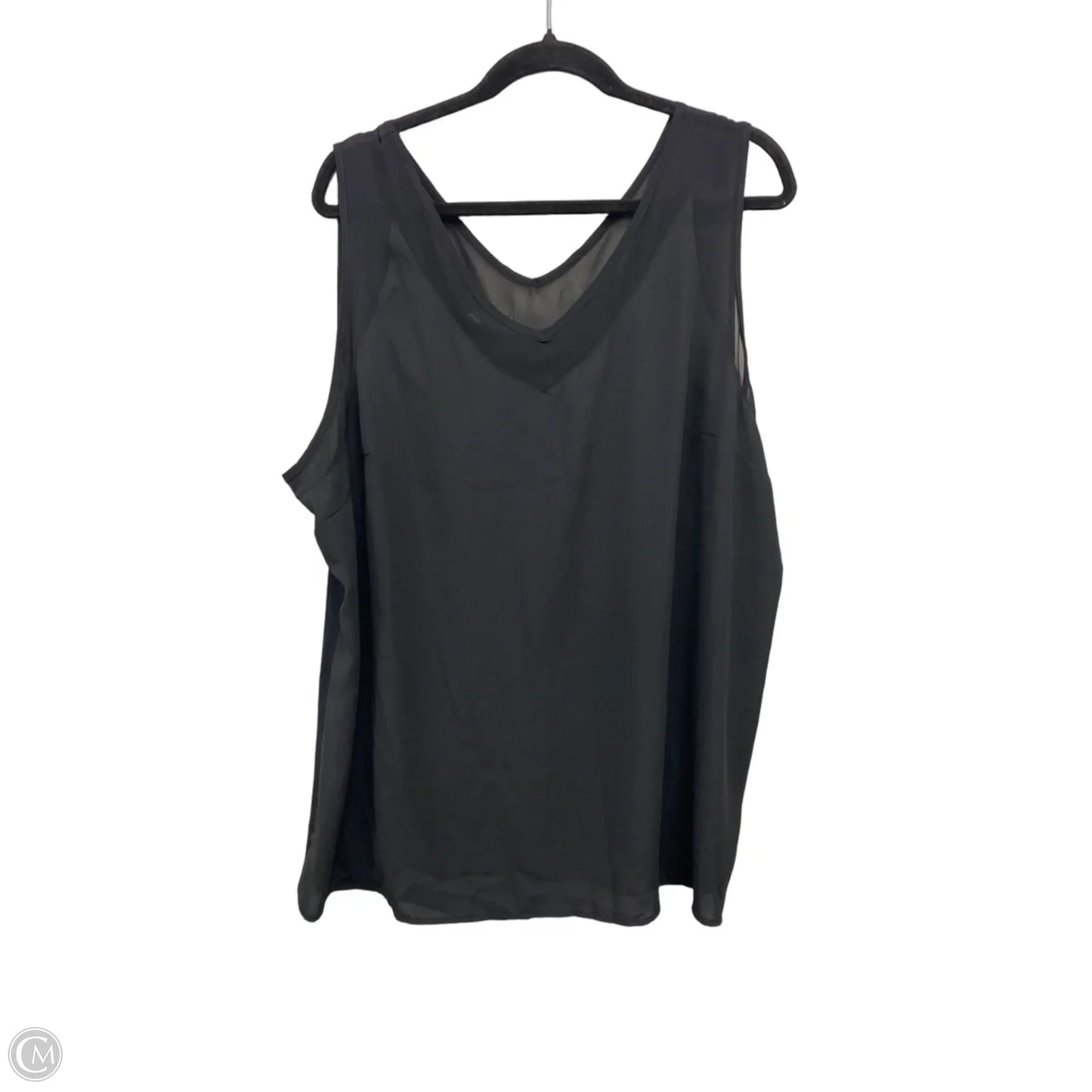 Top Sleeveless By Inc In Black, Size: 3x
