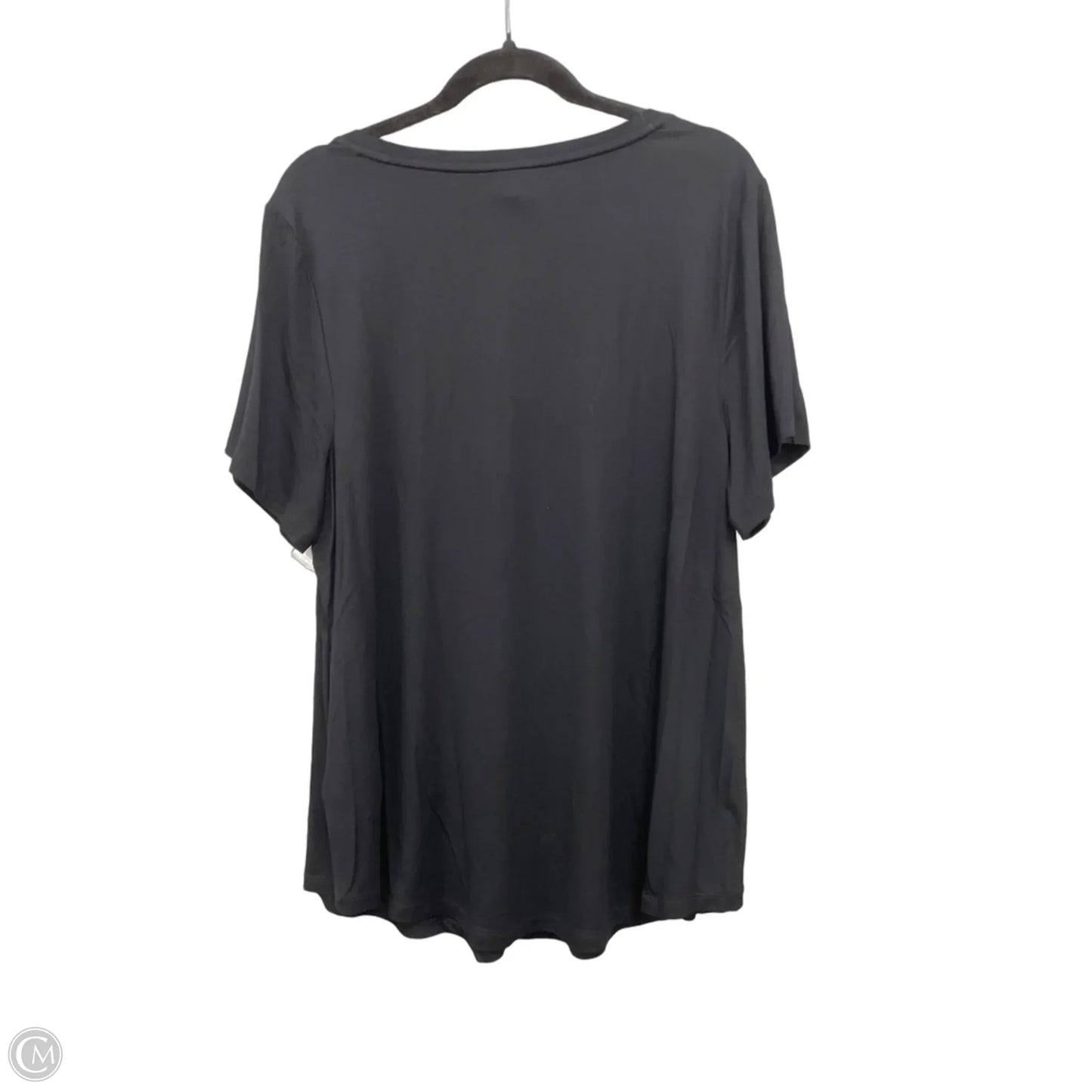 Top Short Sleeve Basic By Jm Collections In Black, Size: 2x