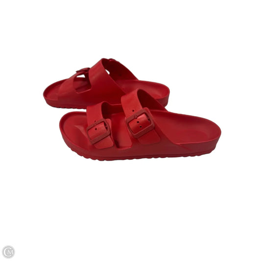 Sandals Flats By Birkenstock In Red, Size: 11