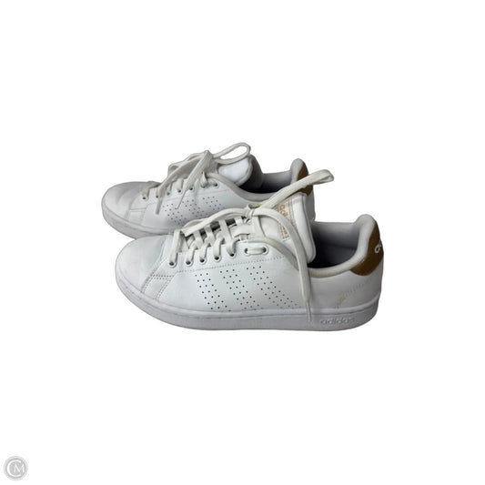 Shoes Sneakers By Adidas In Gold & White, Size: 8.5