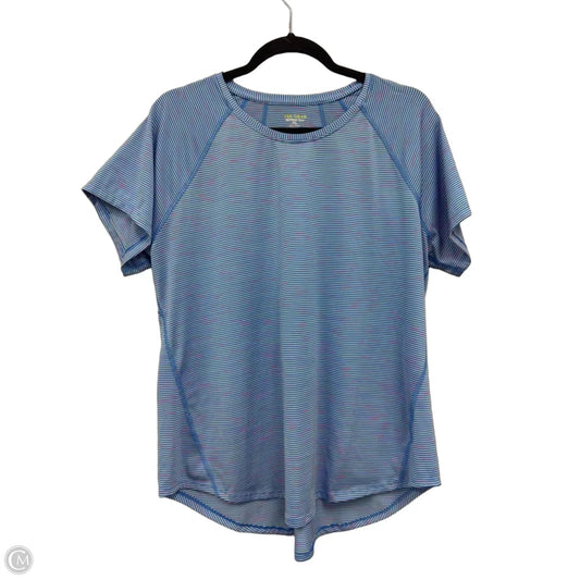 Athletic Top Short Sleeve By Tek Gear In Blue & Pink, Size: Xl