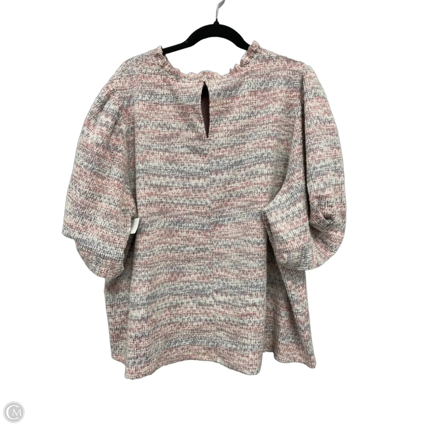 Top Short Sleeve By Cato In Grey & Orange, Size: 4x