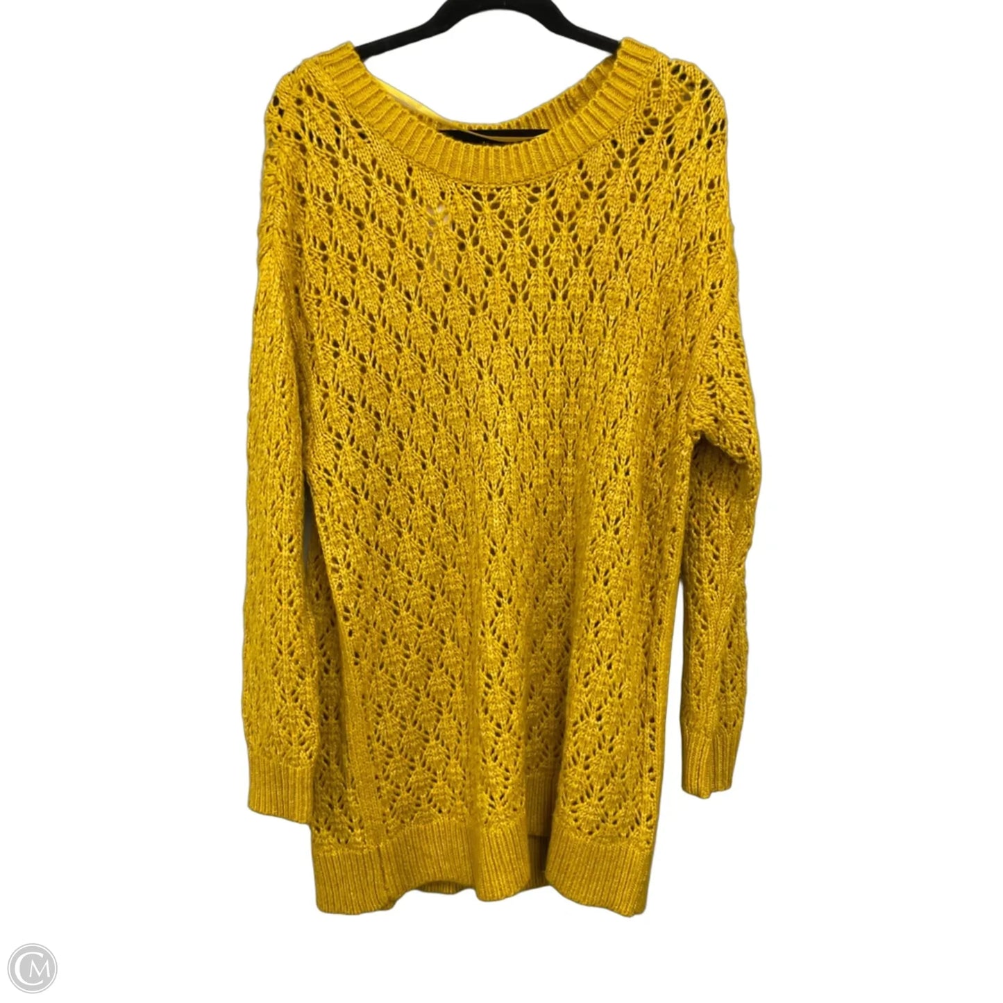 Sweater By Lane Bryant In Gold, Size: 2x