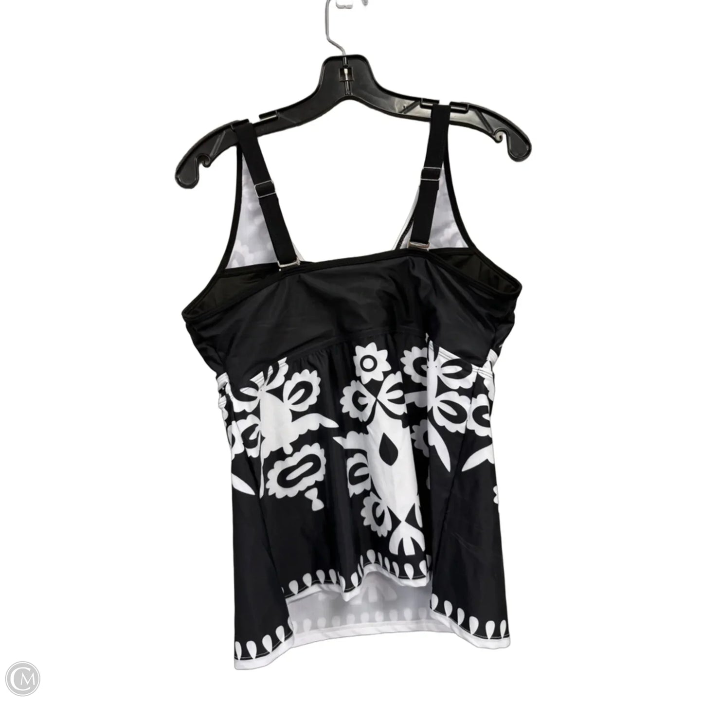 Swimsuit 2pc By Clothes Mentor In Black & White, Size: L