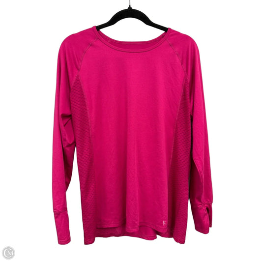 Athletic Top Long Sleeve Crewneck By Danskin Now In Pink, Size: Xxl