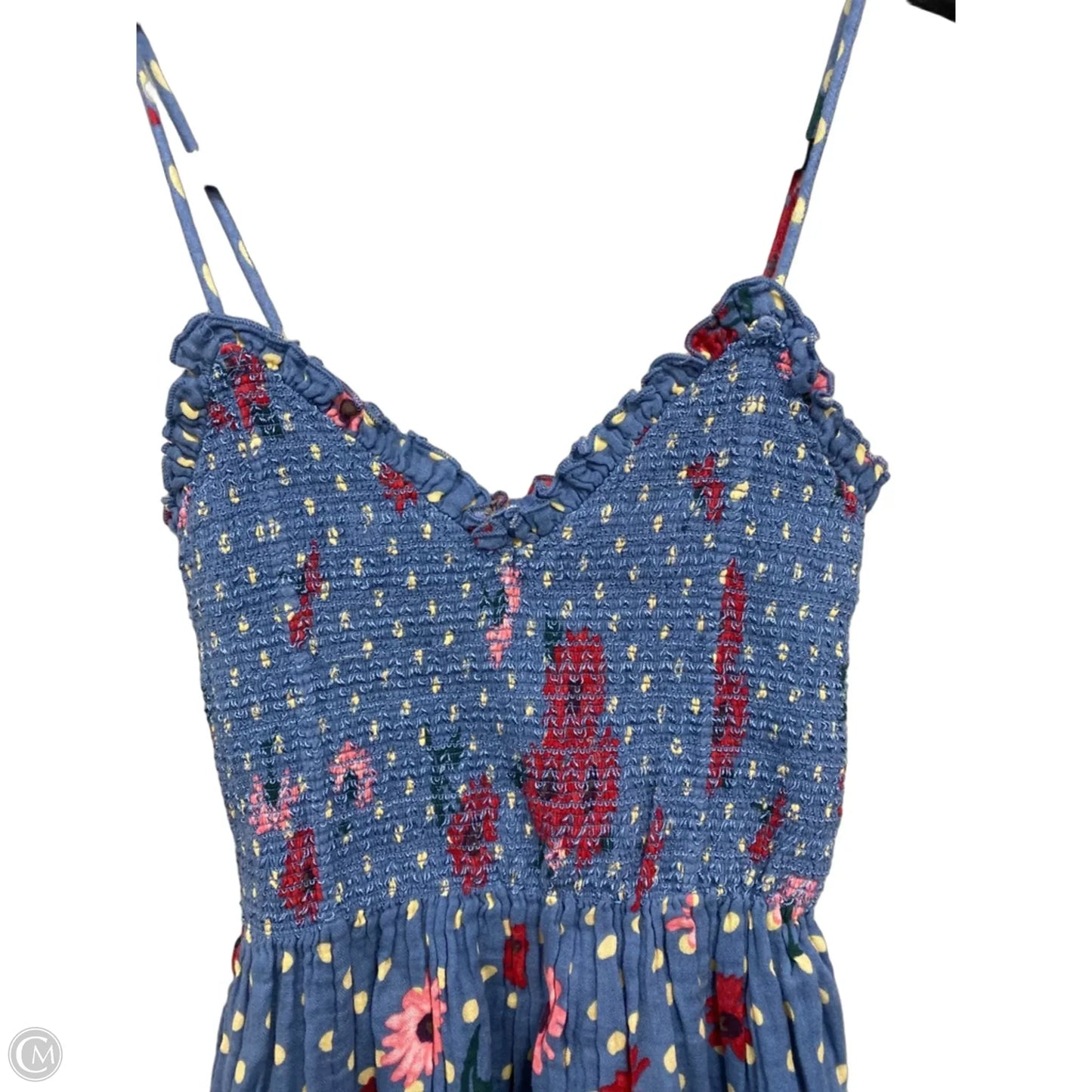 Dress Casual Maxi By Free People In Blue & Red, Size: Xs