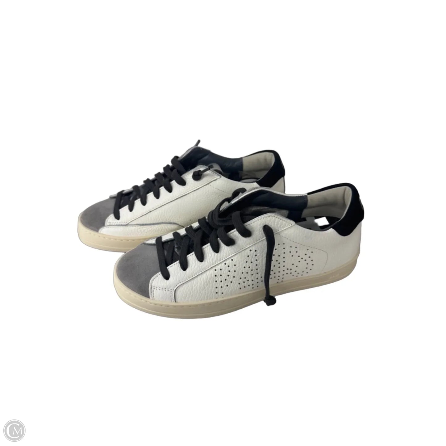 Shoes Sneakers By P448 In Cream & Grey, Size: 6.5