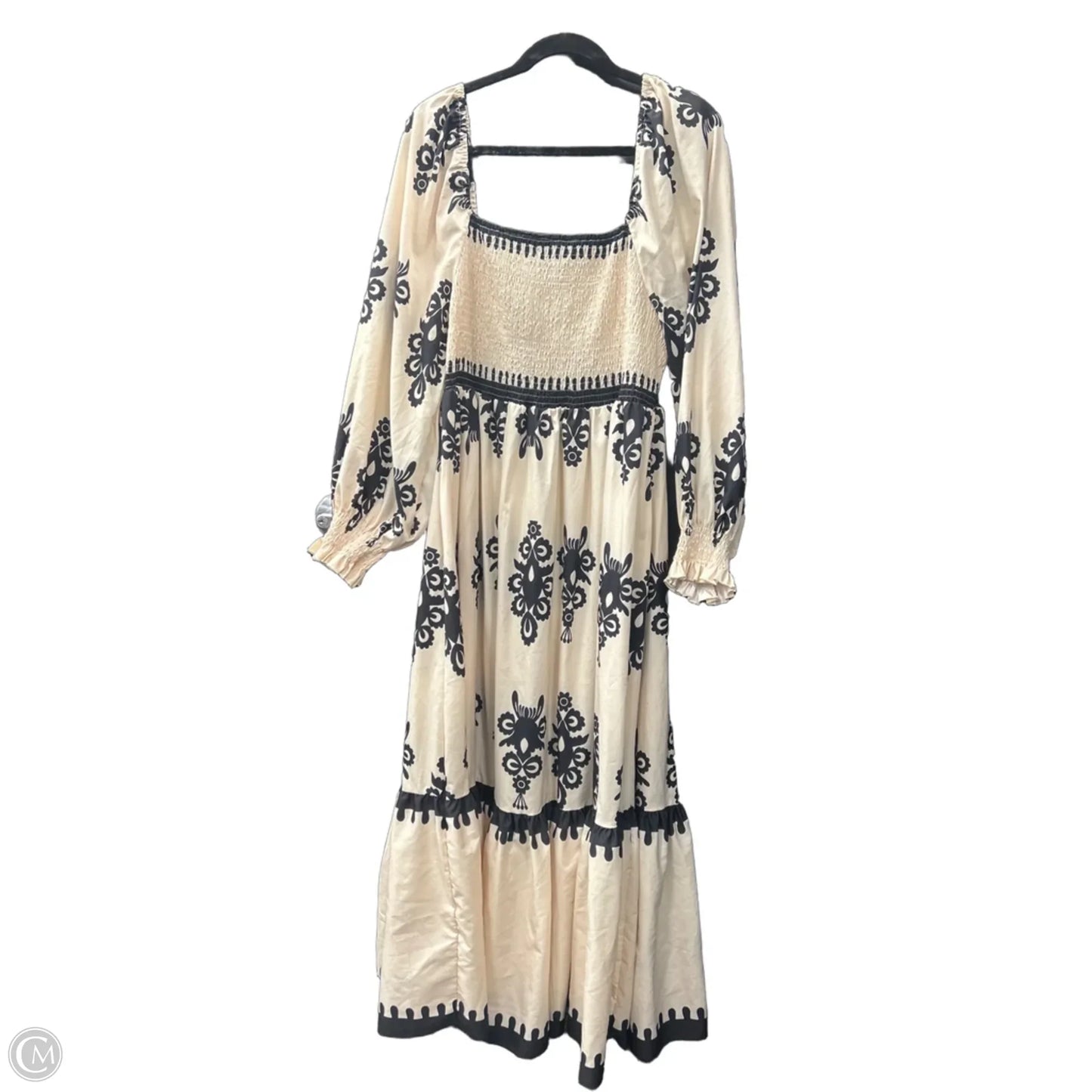 Dress Casual Maxi By Shein In Black & Cream, Size: 3x