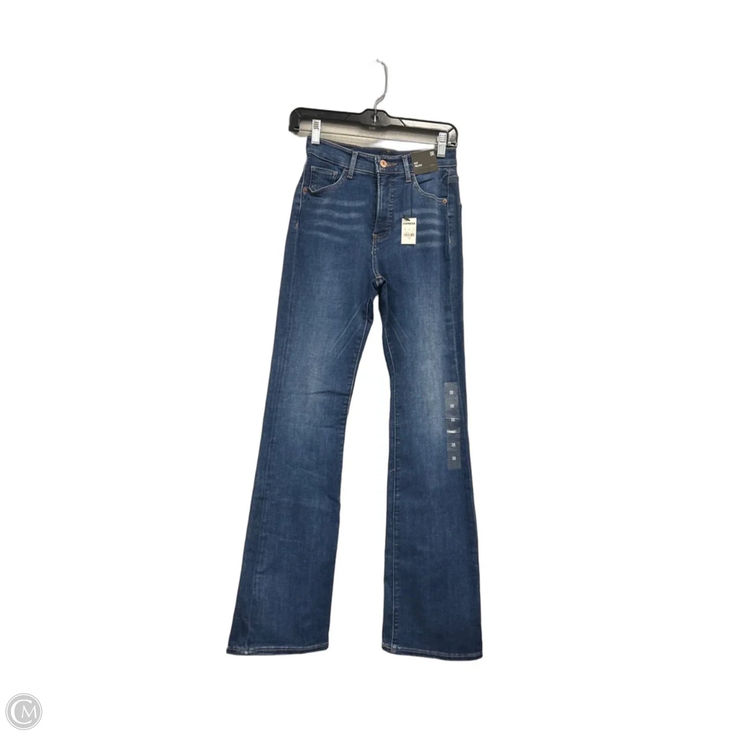 Jeans Boot Cut By Express In Blue, Size: 0