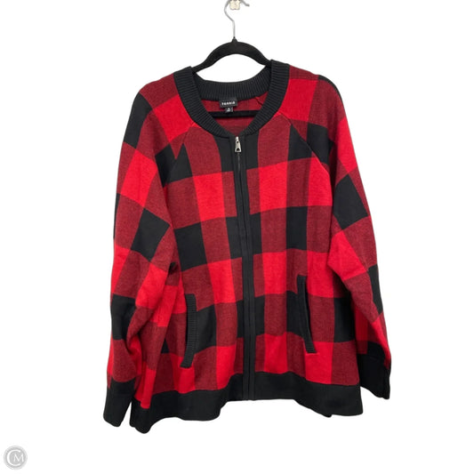 Sweater By Torrid In Black & Red, Size: 4x