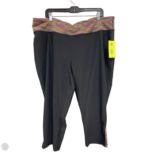 Athletic Leggings By Xersion In Black & Pink, Size: 3x