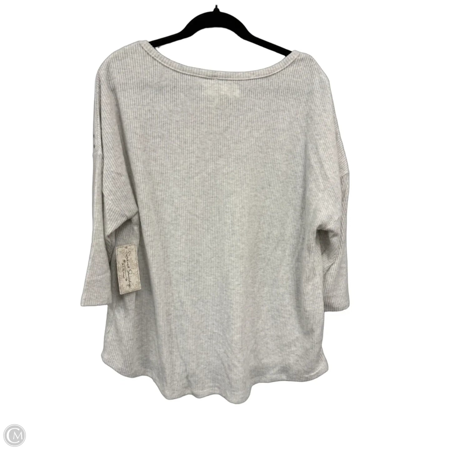 Top 3/4 Sleeve By French Laundry In Grey, Size: 1x