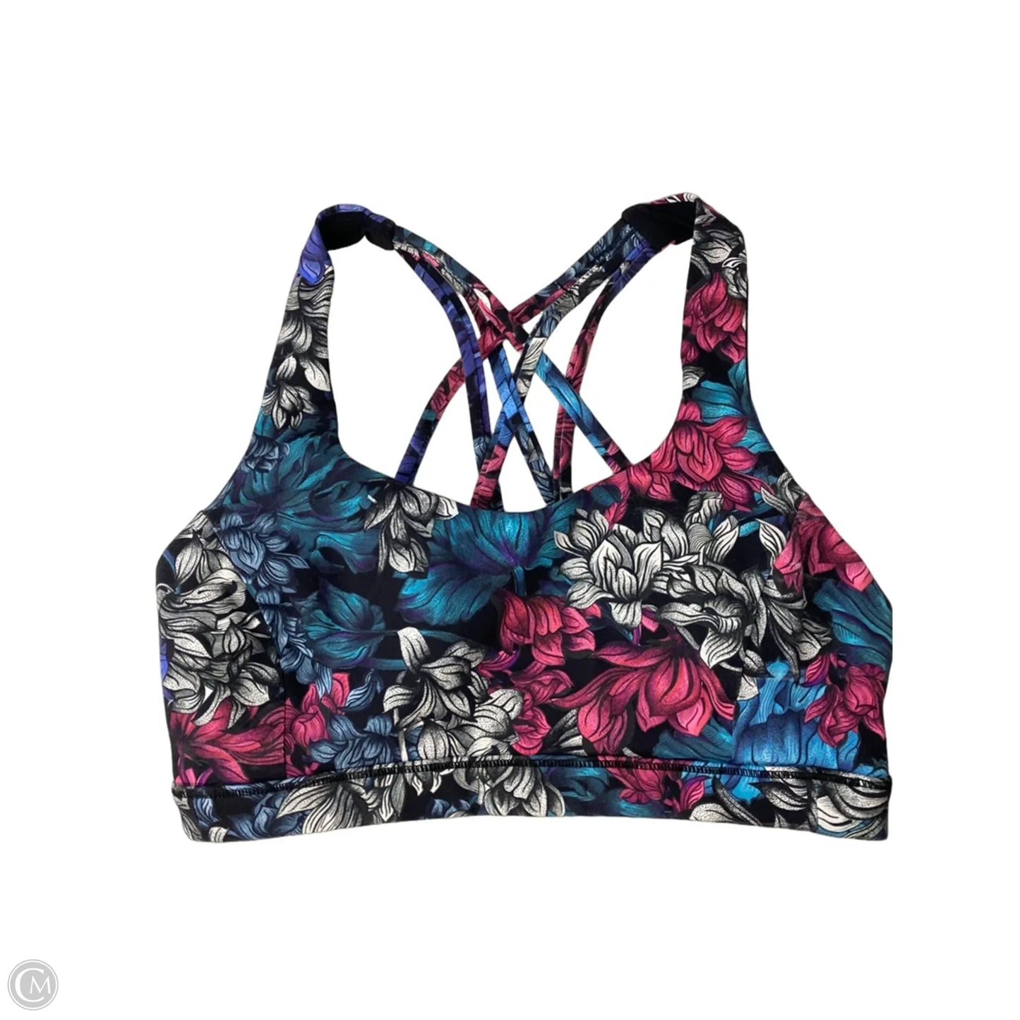 Athletic Bra By Lululemon In Black & Pink, Size: 6