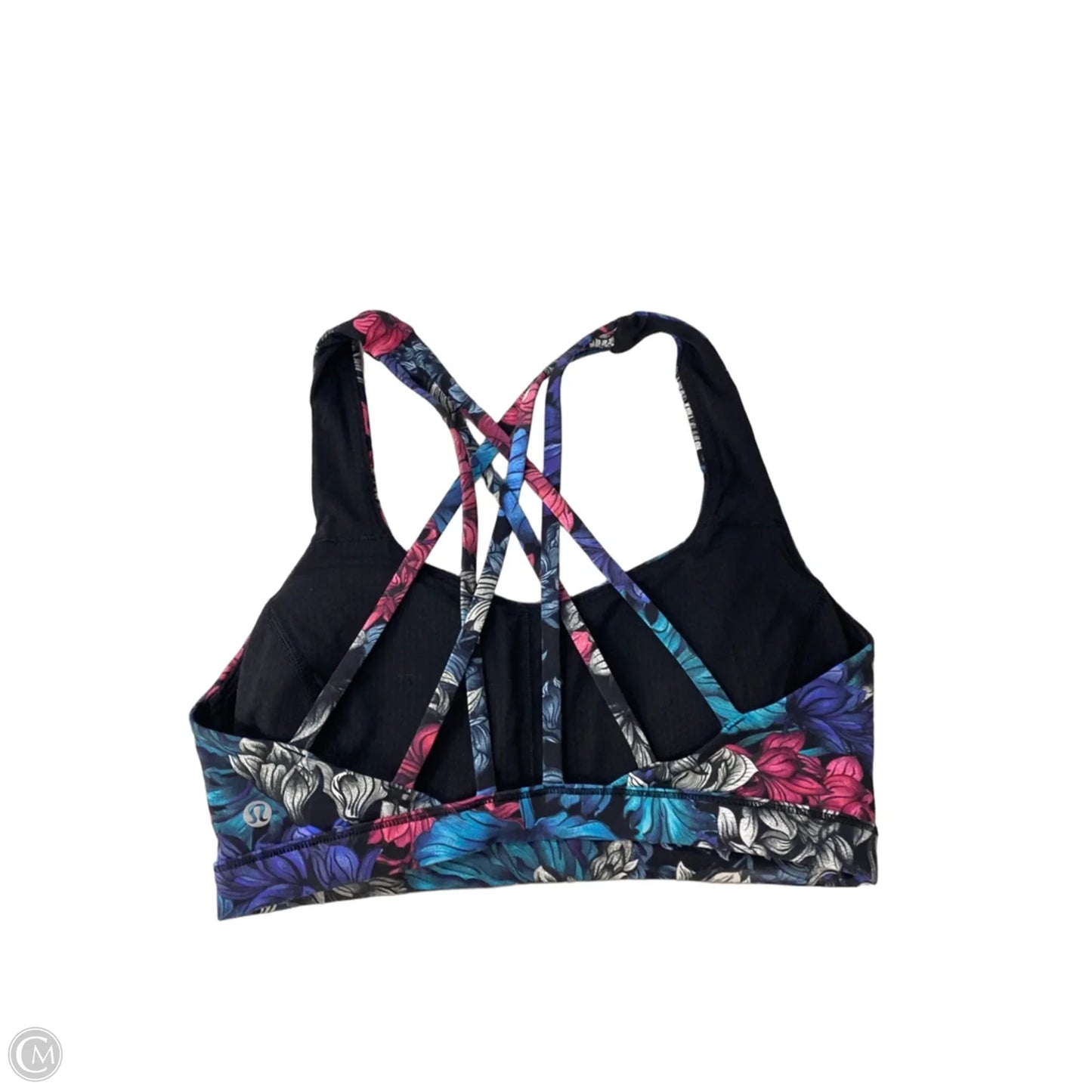 Athletic Bra By Lululemon In Black & Pink, Size: 6