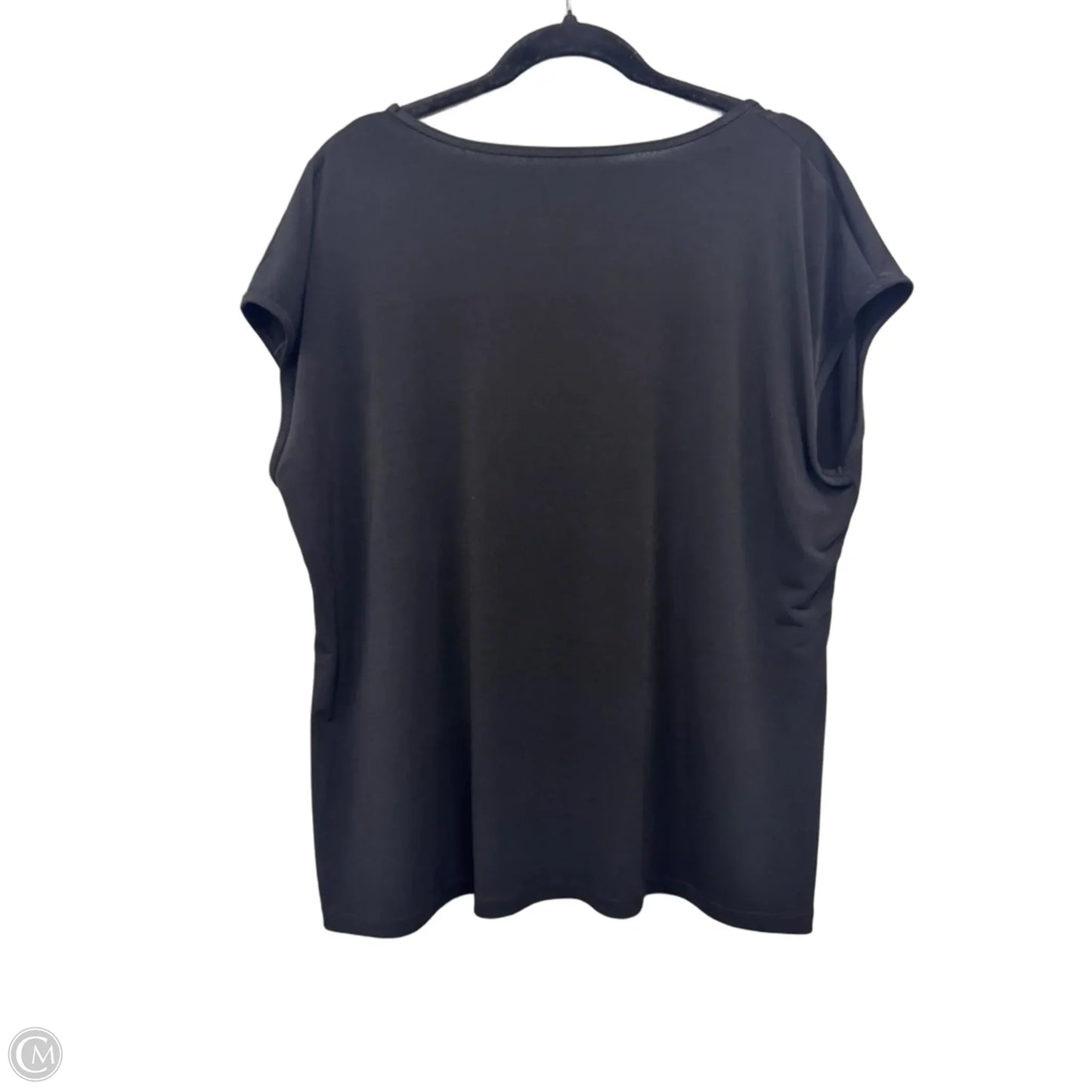 Top Short Sleeve By Susan Graver In Black, Size: Xl