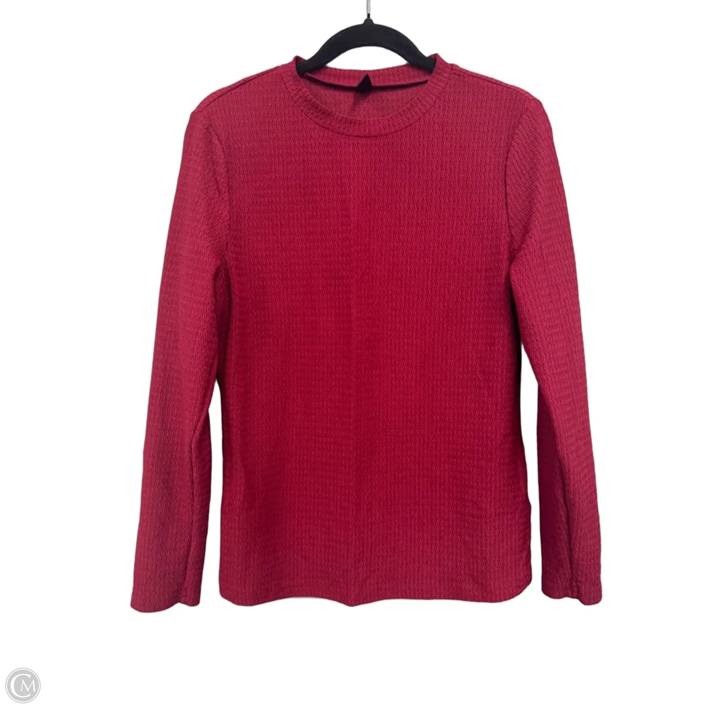 Top Long Sleeve By Shein In Maroon, Size: 1x